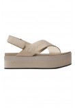 CALVIN KLEIN JEANS FLATFORM SANDAL SLING ΠΕΔΙΛΟ ΓΥΝΑΙΚΕΙΟ EGGSHELL