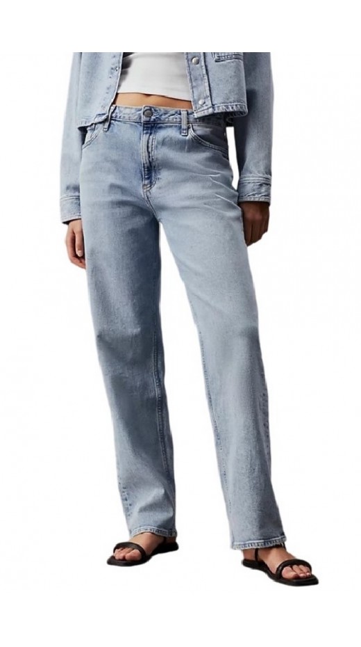 CALVIN KLEIN JEANS OOSE STRAIGHT CKUNFILTERED ΠΑΝΤΕΛΟΝΙ ΓΥΝΑΙΚΕΙΟ DENIM LIGHT