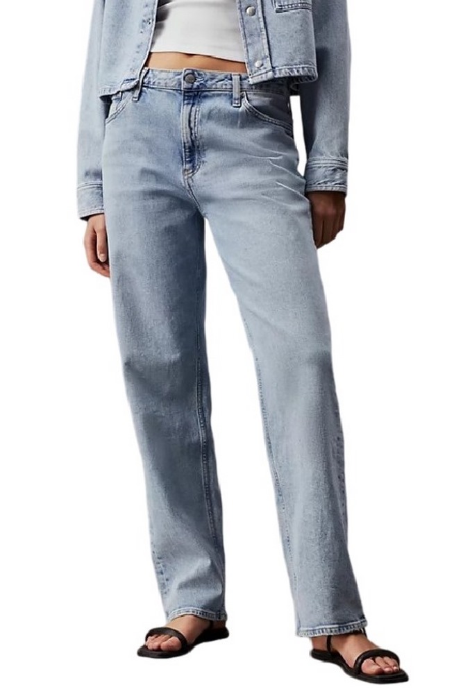 CALVIN KLEIN JEANS OOSE STRAIGHT CKUNFILTERED ΠΑΝΤΕΛΟΝΙ ΓΥΝΑΙΚΕΙΟ DENIM LIGHT