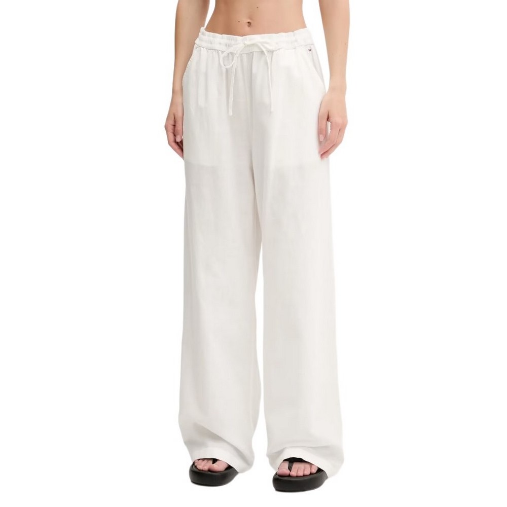 TOMMY JEANS LINEN PANT ΠΑΝΤΕΛΟΝΙ ΓΥΝΑΙΚΕΙΟ OFF WHITE