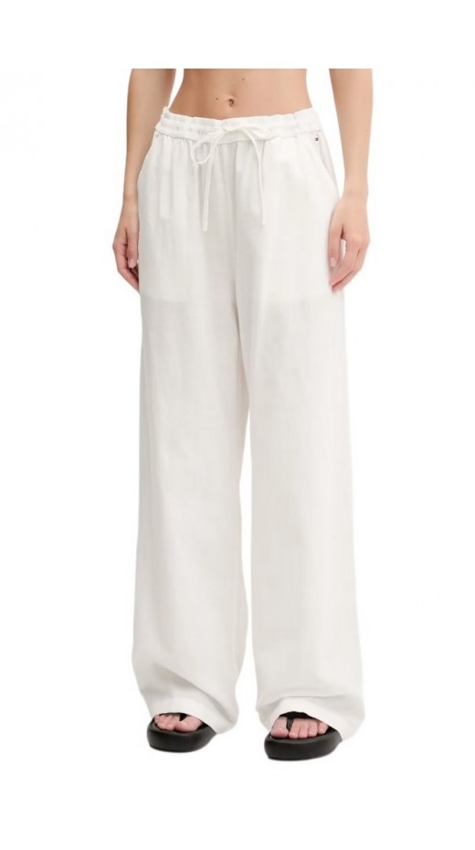 TOMMY JEANS LINEN PANT ΠΑΝΤΕΛΟΝΙ ΓΥΝΑΙΚΕΙΟ OFF WHITE