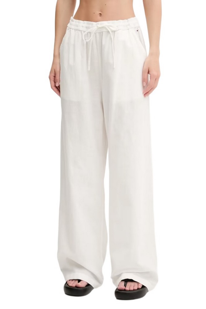 TOMMY JEANS LINEN PANT ΠΑΝΤΕΛΟΝΙ ΓΥΝΑΙΚΕΙΟ OFF WHITE