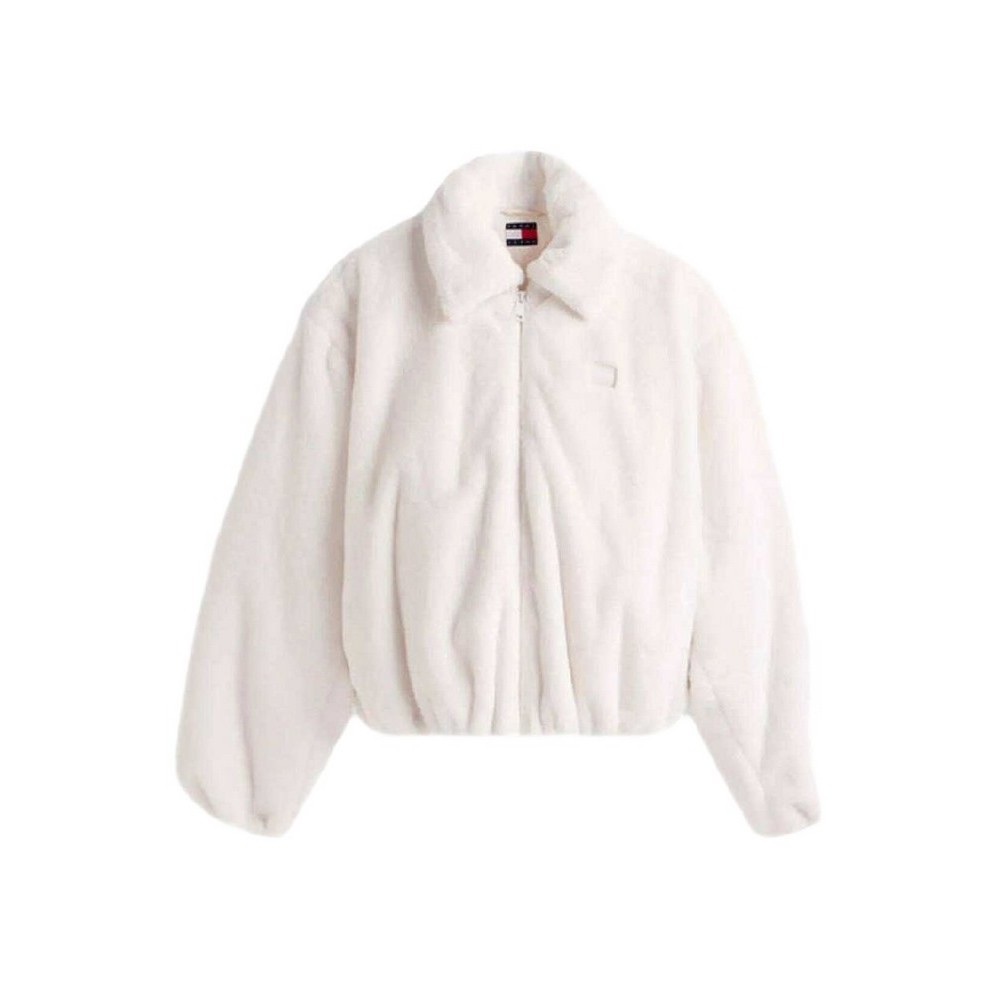 TOMMY JEANS FAUX FUR BOMBER ΜΠΟΥΦΑΝ ΓΥΝΑΙΚΕΙΟ WHITE