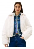 TOMMY JEANS FAUX FUR BOMBER ΜΠΟΥΦΑΝ ΓΥΝΑΙΚΕΙΟ WHITE