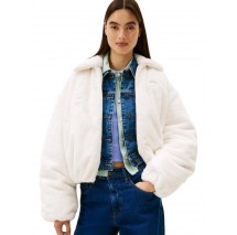 TOMMY JEANS FAUX FUR BOMBER ΜΠΟΥΦΑΝ ΓΥΝΑΙΚΕΙΟ WHITE