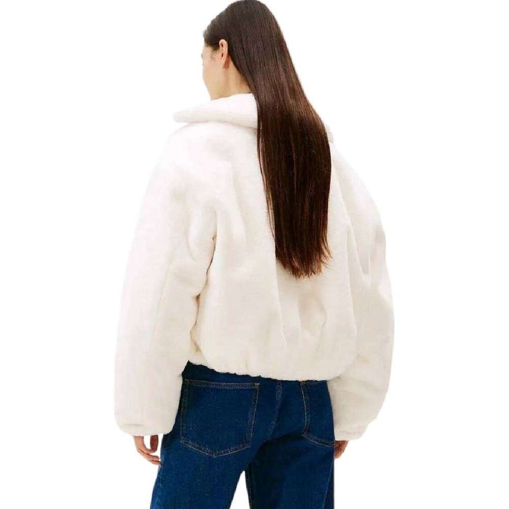TOMMY JEANS FAUX FUR BOMBER ΜΠΟΥΦΑΝ ΓΥΝΑΙΚΕΙΟ WHITE
