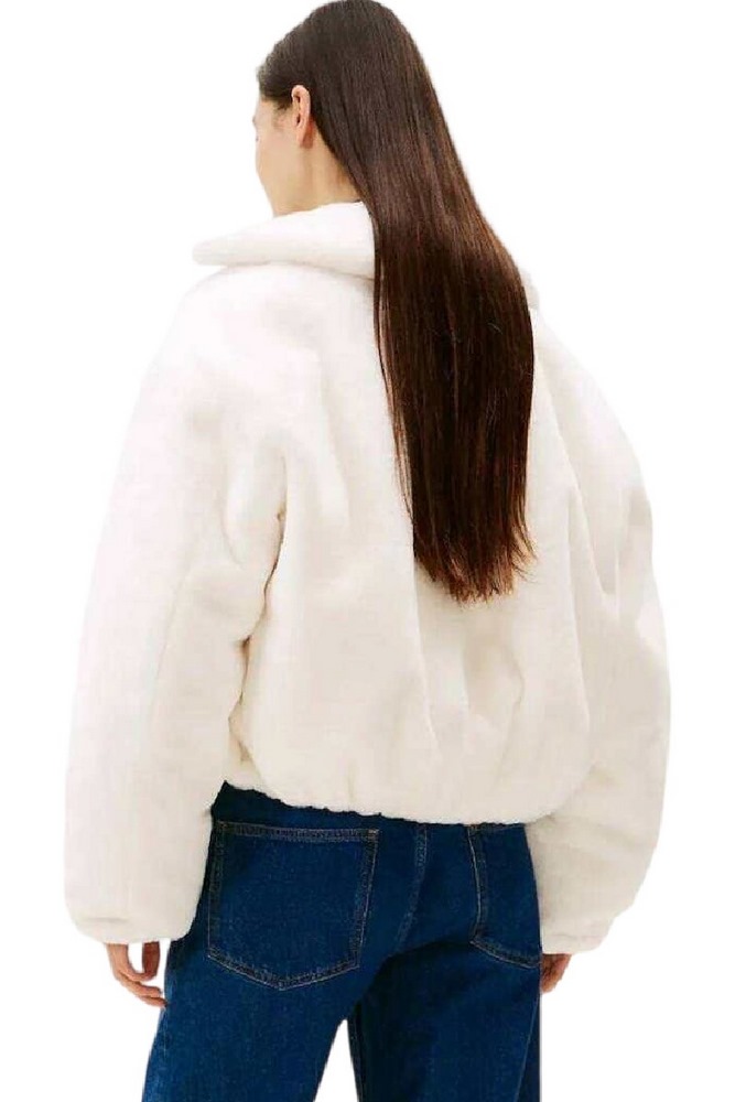 TOMMY JEANS FAUX FUR BOMBER ΜΠΟΥΦΑΝ ΓΥΝΑΙΚΕΙΟ WHITE