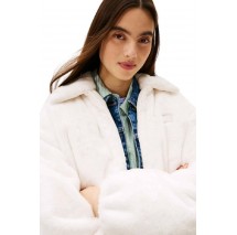 TOMMY JEANS FAUX FUR BOMBER ΜΠΟΥΦΑΝ ΓΥΝΑΙΚΕΙΟ WHITE