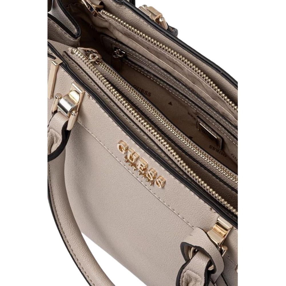 GUESS ANADELA 3 COMP SATCHEL ΤΣΑΝΤΑ ΓΥΝΑΙΚΕΙΑ TAUPE