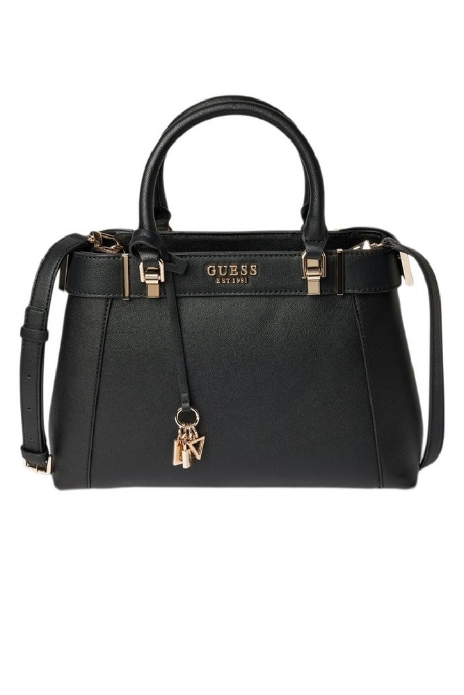 GUESS ANADELA 3 COMP SATCHEL ΤΣΑΝΤΑ ΓΥΝΑΙΚΕΙΑ BLACK