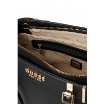 GUESS ANADELA 3 COMP SATCHEL ΤΣΑΝΤΑ ΓΥΝΑΙΚΕΙΑ BLACK