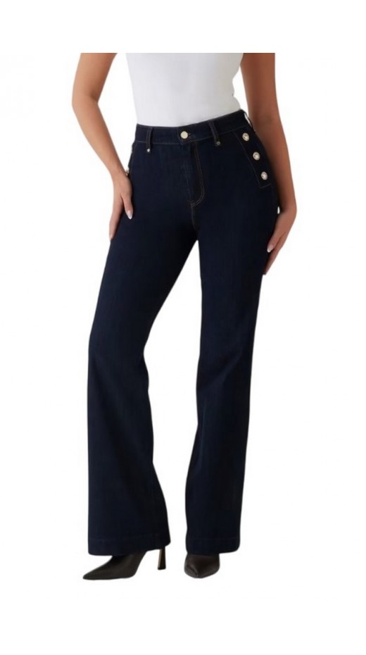 GUESS NEW FAYE PANT ΠΑΝΤΕΛΟΝΙ ΓΥΝΑΙΚΕΙΟ BLUΕ DENIM