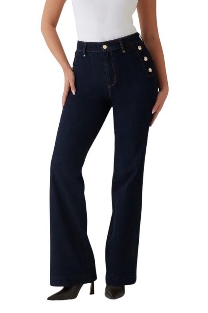 GUESS NEW FAYE PANT ΠΑΝΤΕΛΟΝΙ ΓΥΝΑΙΚΕΙΟ BLUΕ DENIM