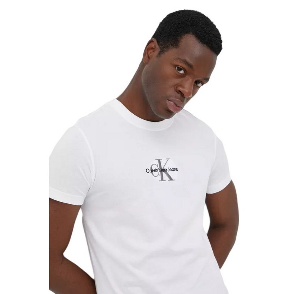 CALVIN KLEIN JEANS MONOGRAM LOGO TEE T-SHIRT ΑΝΔΡΙΚΟ WIT WHITE