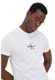CALVIN KLEIN JEANS MONOGRAM LOGO TEE T-SHIRT ΑΝΔΡΙΚΟ WIT WHITE