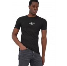 CALVIN KLEIN JEANS MONOGRAM LOGO TEE T-SHIRT ΑΝΔΡΙΚΟ WIT BLACK