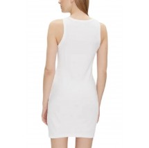 CALVIN KLEIN JEANS ARCHIVAL MONOLOGO RIB TANK DRESS ΦΟΡΕΜΑ ΓΥΝΑΙΚΕΙΟ BRIGHT WHITE