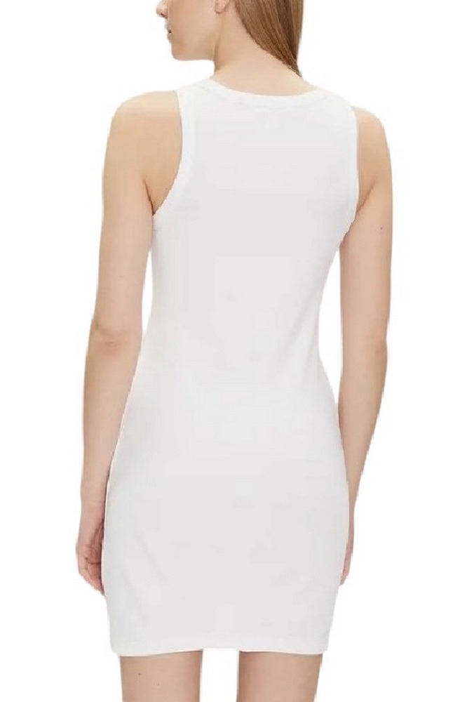 CALVIN KLEIN JEANS ARCHIVAL MONOLOGO RIB TANK DRESS ΦΟΡΕΜΑ ΓΥΝΑΙΚΕΙΟ BRIGHT WHITE