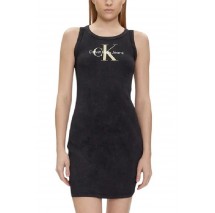 CALVIN KLEIN JEANS ARCHIVAL MONOLOGO RIB TANK DRESS ΦΟΡΕΜΑ ΓΥΝΑΙΚΕΙΟ BLACK