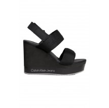 CALVIN KLEIN JEANS WEDGE SANDAL WEBBING ΠΕΔΙΛΟ ΓΥΝΑΙΚΕΙΟ BLACK