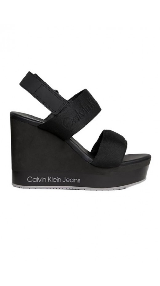 CALVIN KLEIN JEANS WEDGE SANDAL WEBBING ΠΕΔΙΛΟ ΓΥΝΑΙΚΕΙΟ BLACK