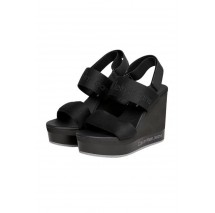 CALVIN KLEIN JEANS WEDGE SANDAL WEBBING ΠΕΔΙΛΟ ΓΥΝΑΙΚΕΙΟ BLACK