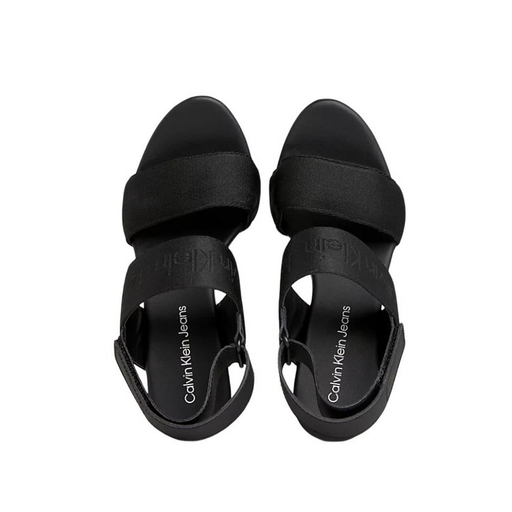 CALVIN KLEIN JEANS WEDGE SANDAL WEBBING ΠΕΔΙΛΟ ΓΥΝΑΙΚΕΙΟ BLACK