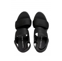 CALVIN KLEIN JEANS WEDGE SANDAL WEBBING ΠΕΔΙΛΟ ΓΥΝΑΙΚΕΙΟ BLACK