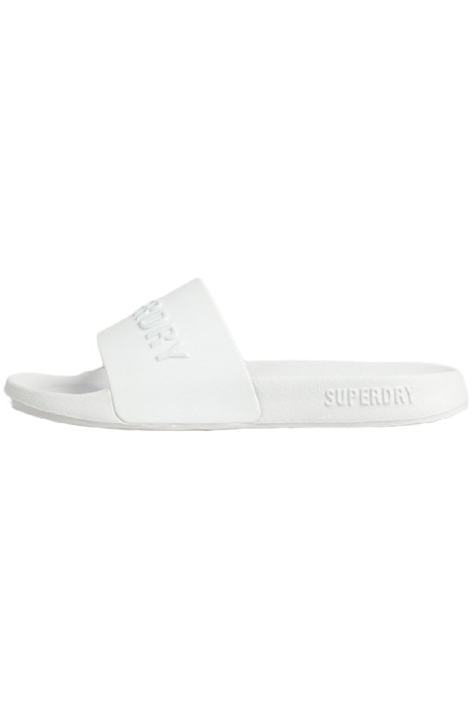 SUPERDRY CODE LOGO VEGAN POOL SLIDE ΠΟΝΤΟΦΛΑ ΓΥΝΑΙΚΕΙΑ WHITE