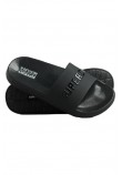 SUPERDRY LOGO VEGAN POOL SLIDE ΠΑΝΤΟΦΛΑ ΓΥΝΑΙΚΕΙΑ BLACK