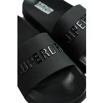 SUPERDRY LOGO VEGAN POOL SLIDE ΠΑΝΤΟΦΛΑ ΓΥΝΑΙΚΕΙΑ BLACK