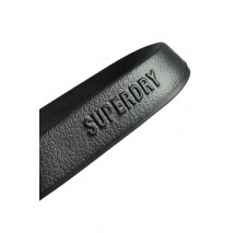 SUPERDRY LOGO VEGAN POOL SLIDE ΠΑΝΤΟΦΛΑ ΓΥΝΑΙΚΕΙΑ BLACK