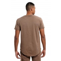 CALVIN KLEIN JEANS BADGE TURN UP SLEEVE  T-SHIRT ΑΝΤΡΙΚΟ COFFEE