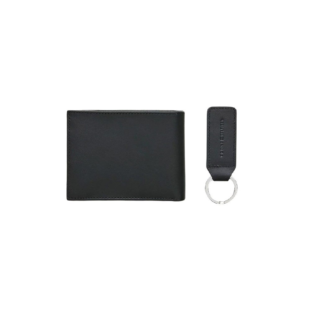 TOMMY HILFIGER GP ETON CC AND COIN PCKT KEYFOB ΠΟΡΤΟΦΟΛΙ ΑΝΔΡΙΚΟ BLACK