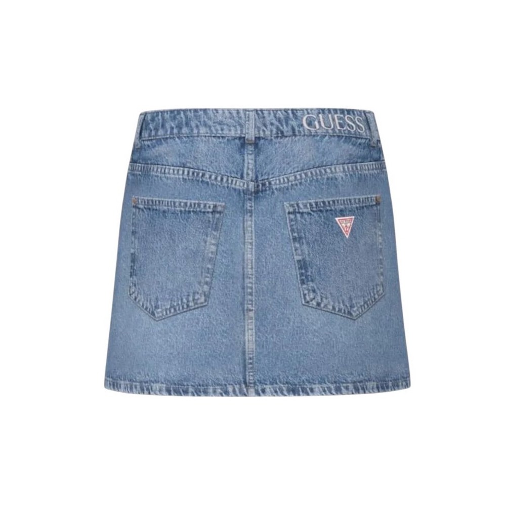 GUESS FAITH MINI SKIRT ΤΖΙΝ ΦΟΥΣΤΑ ΓΥΝΑΙΚΕΙΑ BLUΕ DENIM