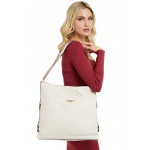 GUESS ADAM LARGE ELITE TOTE ΤΣΑΝΤΑ ΓΥΝΑΙΚΕΙΑ ECRU