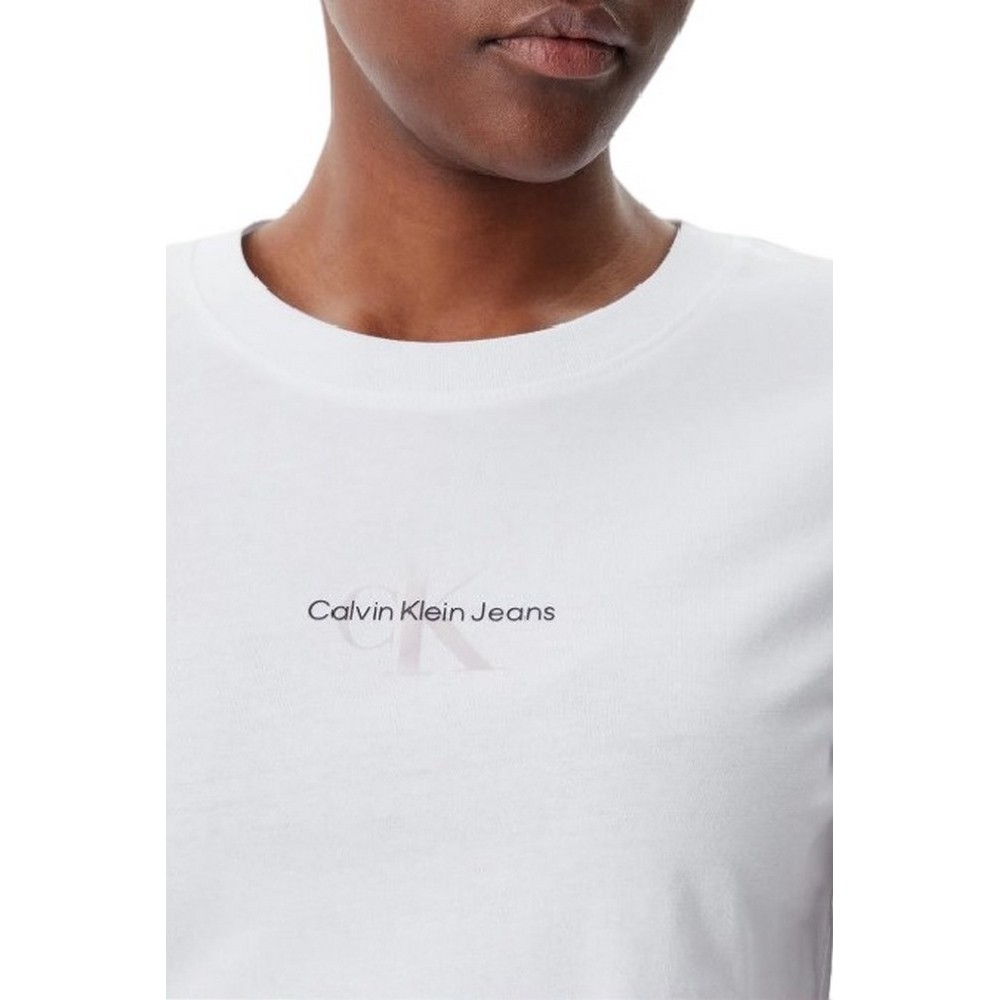 CALVIN KLEIN JEANS CUI NIAGARA MIST T-SHIR ΜΠΛΟΥΖΑ ΓΥΝΑΙΚΕΙΑ BRIGHT WHITE