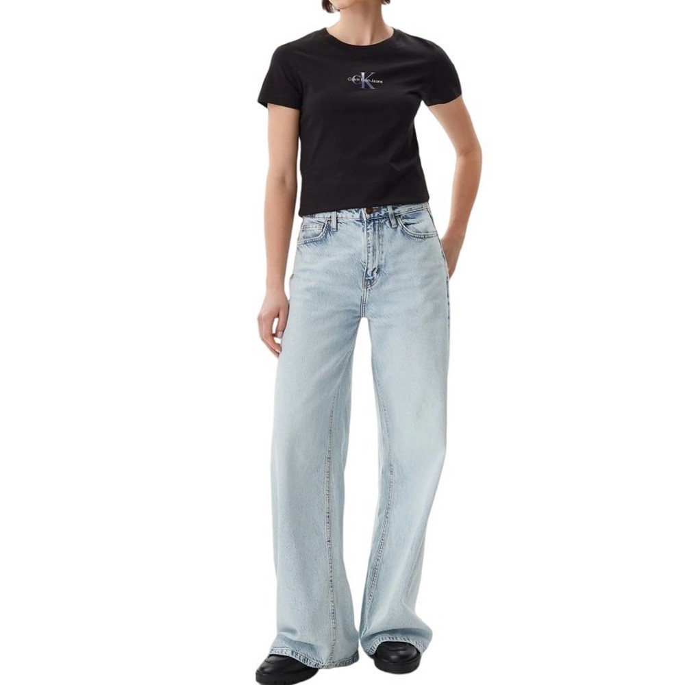 CALVIN KLEIN JEANS CUI NIAGARA MIST T-SHIR ΜΠΛΟΥΖΑ ΓΥΝΑΙΚΕΙΑ BLACK