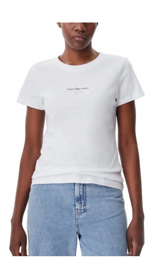 CALVIN KLEIN JEANS CUI NIAGARA MIST T-SHIR ΜΠΛΟΥΖΑ ΓΥΝΑΙΚΕΙΑ BRIGHT WHITE