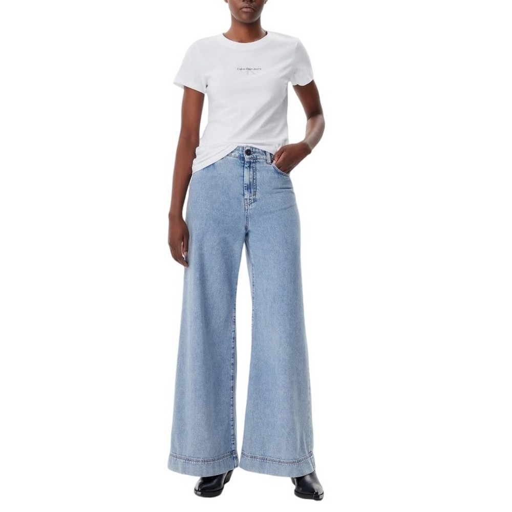 CALVIN KLEIN JEANS CUI NIAGARA MIST T-SHIR ΜΠΛΟΥΖΑ ΓΥΝΑΙΚΕΙΑ BRIGHT WHITE