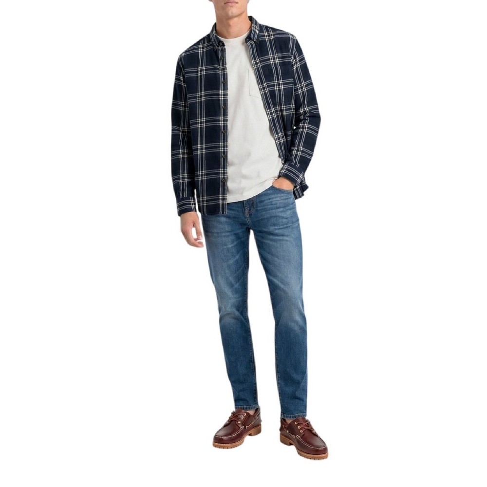SUPERDRY COTTON LUMBERJACK SHIRT ΠΟΥΚΑΜΙΣΟ ΑΝΔΡΙΚΟ NAVY