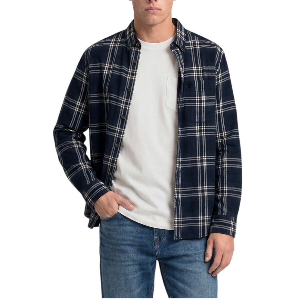 SUPERDRY COTTON LUMBERJACK SHIRT ΠΟΥΚΑΜΙΣΟ ΑΝΔΡΙΚΟ NAVY
