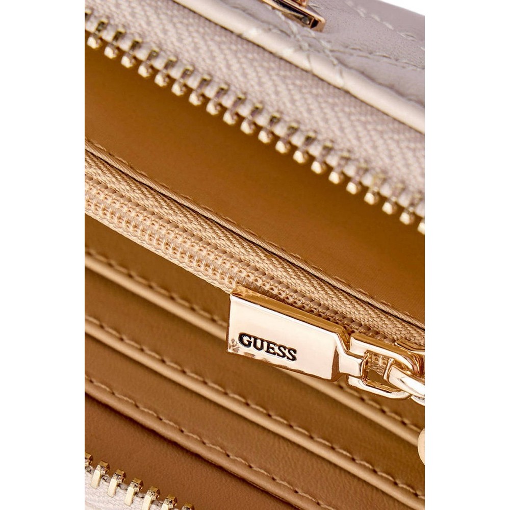 GUESS GIULLY II SLG MED ZIP AROUND ΠΟΡΤΟΦΟΛΙ ΓΥΝΑΙΚΕΙΟ TAUPE