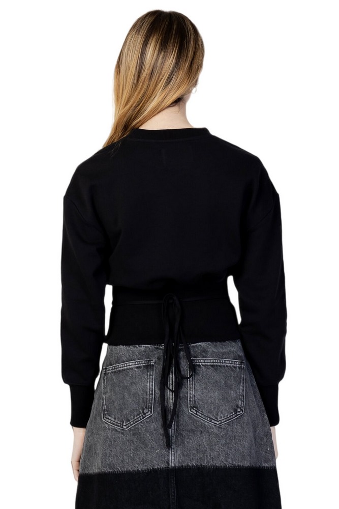 CALVIN KLEIN JEANS WAIST STRAPS CREW NECK ΜΠΛΟΥΖΑ ΦΟΥΤΕΡ ΓΥΝΑΙΚΕΙΑ BLACK