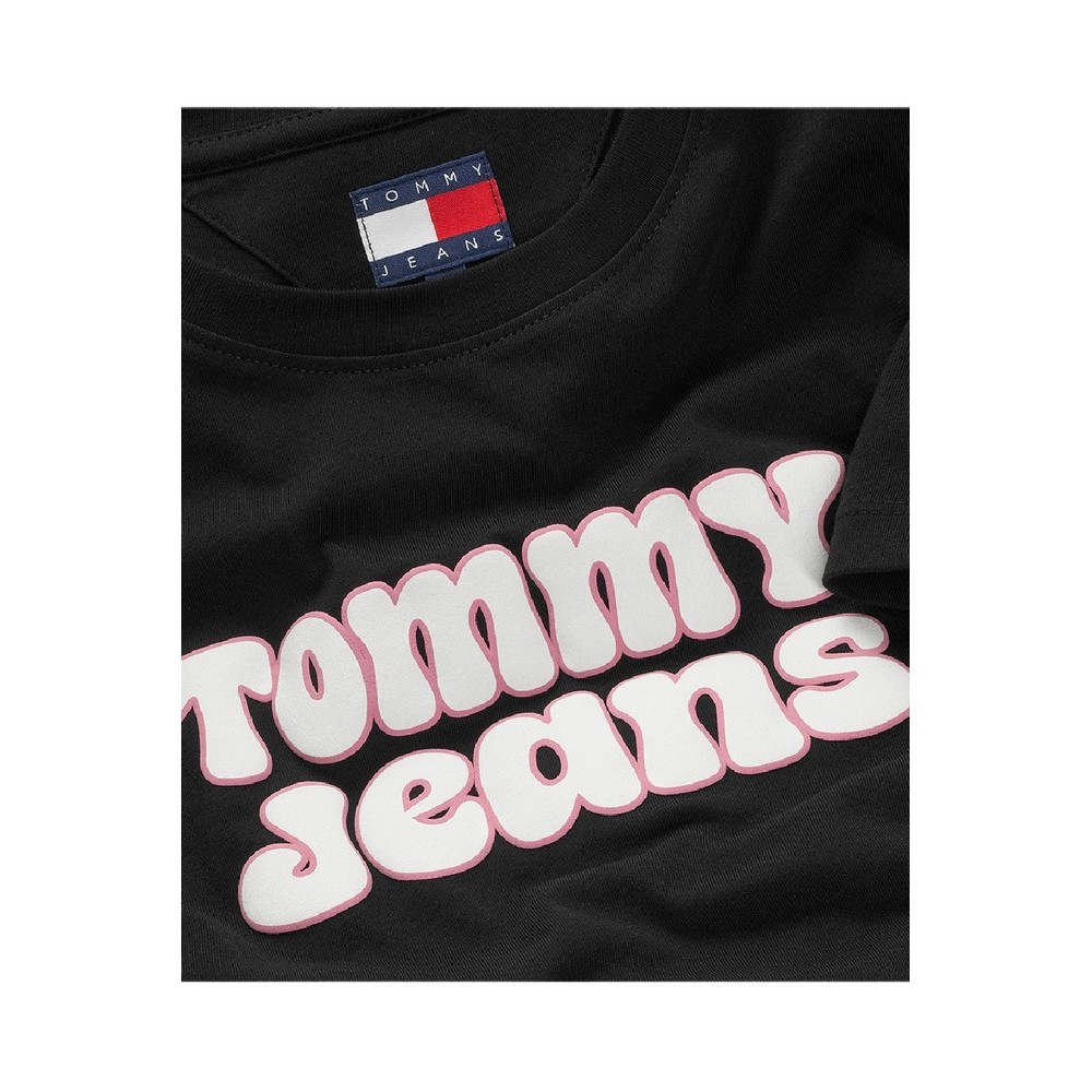 TOMMY JEANS REG ESSENTIAL LOGO 2 TEE EXT T-SHIRT ΜΠΛΟΥΖΑ ΓΥΝΑΙΚΕΙΑ BLACK