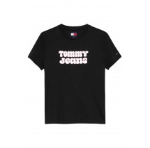 TOMMY JEANS REG ESSENTIAL LOGO 2 TEE EXT T-SHIRT ΜΠΛΟΥΖΑ ΓΥΝΑΙΚΕΙΑ BLACK
