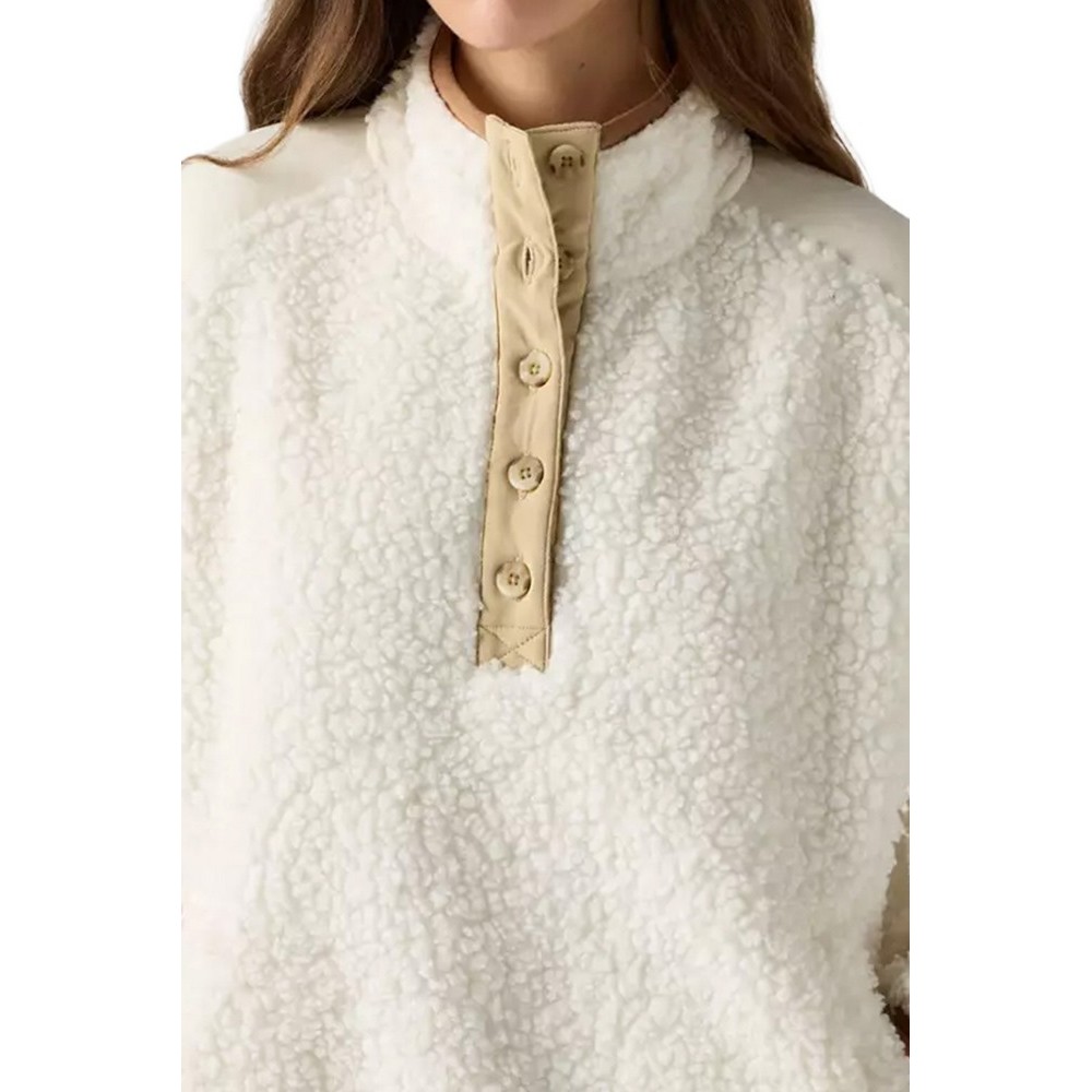 LEVIS IRIS PULLOVER SHERPA FLEECE ΜΠΛΟΥΖΑ ΦΛΙΣ ΓΥΝΑΙΚΕΙΑ WHITE