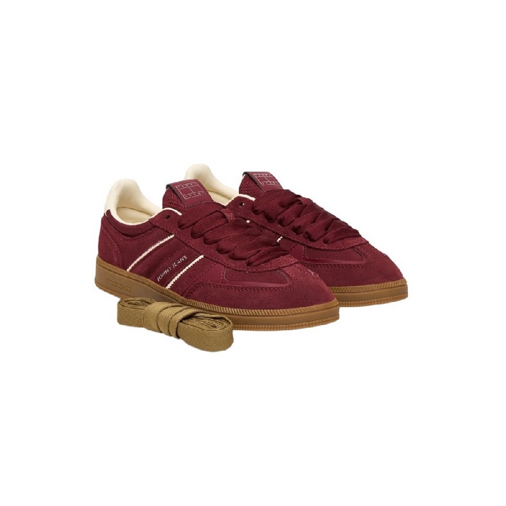 TOMMY JEANS THE GREENWICH EDGE SUEDE ΠΑΠΟΥΤΣΙ ΓΥΝΑΙΚΕΙΟ BURGUNDY