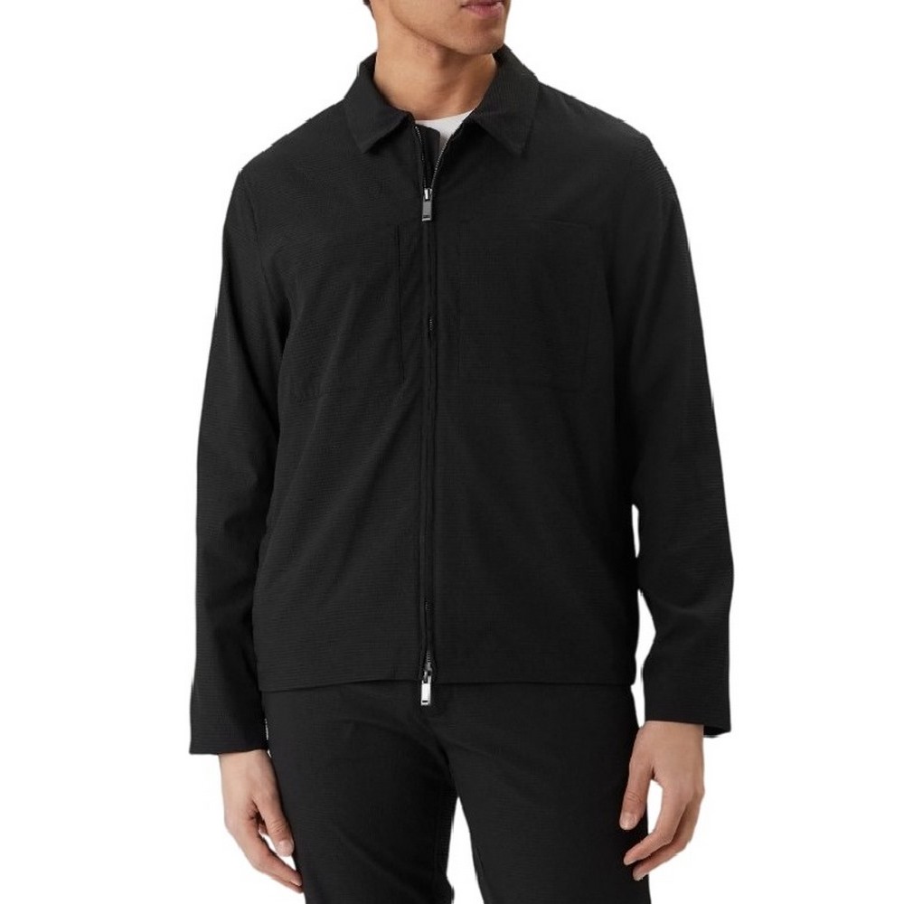 CALVIN KLEIN SEERSUCKER BLOUSON JACKET ΜΠΟΥΦΑΝ ΑΝΔΡΙΚΟ BLACK