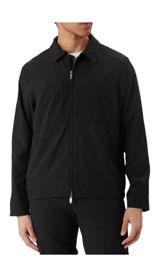 CALVIN KLEIN SEERSUCKER BLOUSON JACKET ΜΠΟΥΦΑΝ ΑΝΔΡΙΚΟ BLACK